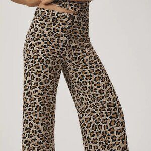 Maeve by Anthropology The Ettie High-Rise Crop Wide-Let Leopard Print Pants
